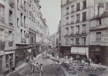 Abwasserwerke in der Rue de la Bucherie in Paris, 1889